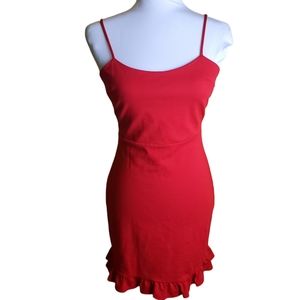 Lulu’s Spoonful Of Sass Red Bodycon Mini Dress Size Small